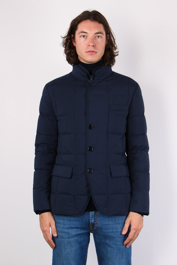 Down Jacket Microfibra Blu