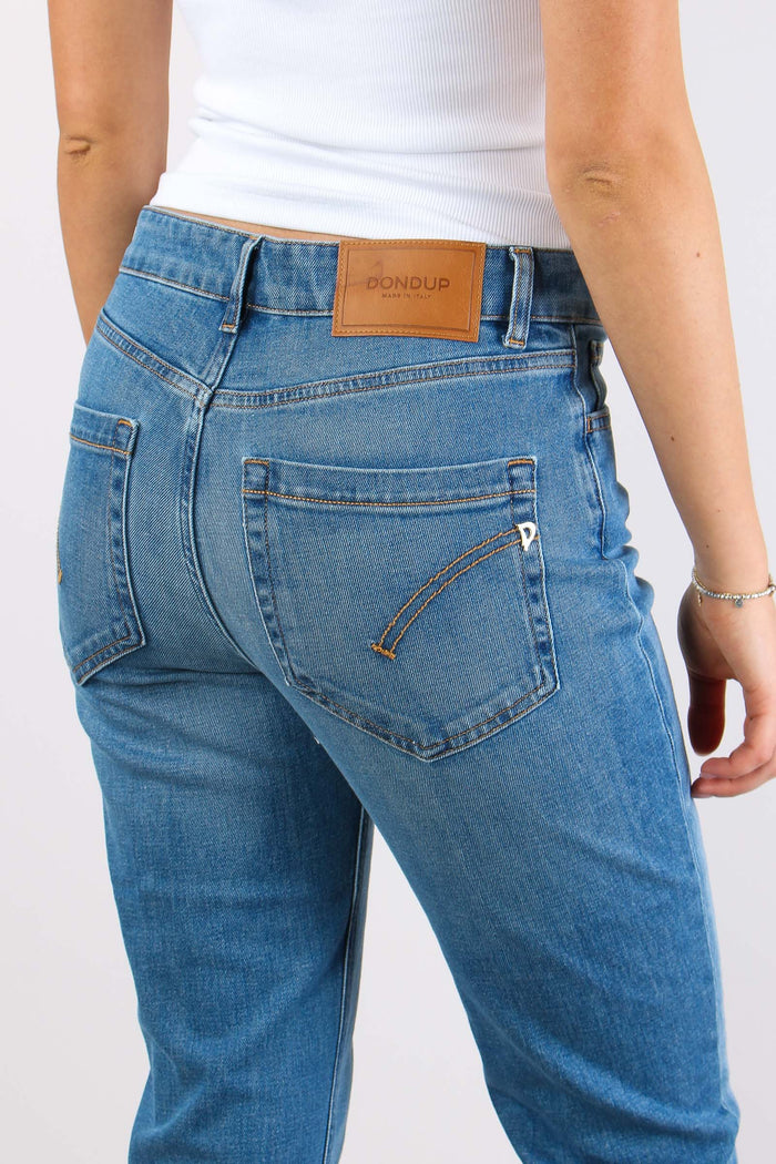 Koons Denim Stretch Bottone Gioiello Denim Scuro-11