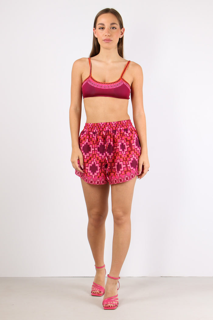 Short Fantasia Etnica Fucsia