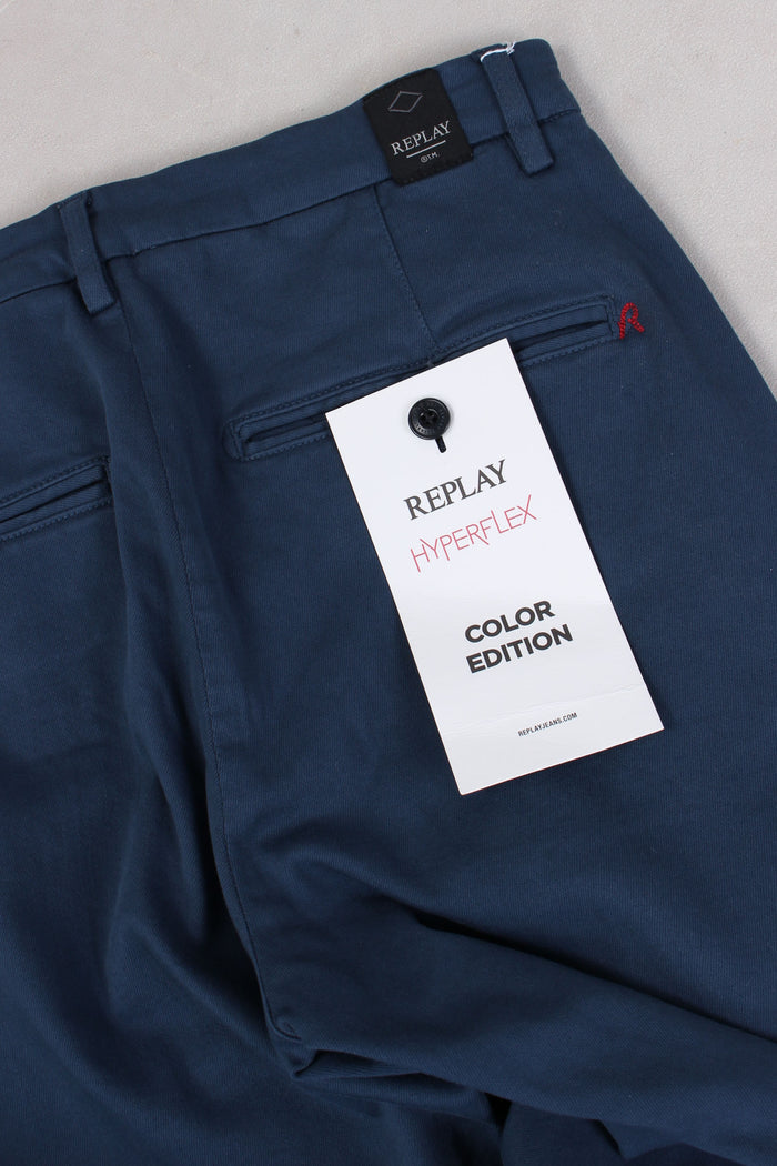 Pantalone Chino Hyperflex Blu-4