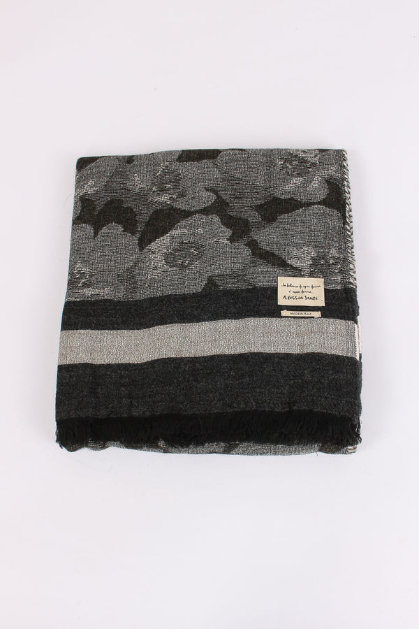 Sciarpa Frange Grigio/nero