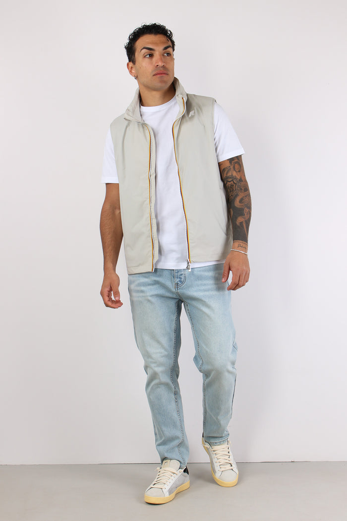 Gilet Nylon Jersey Beige Lt