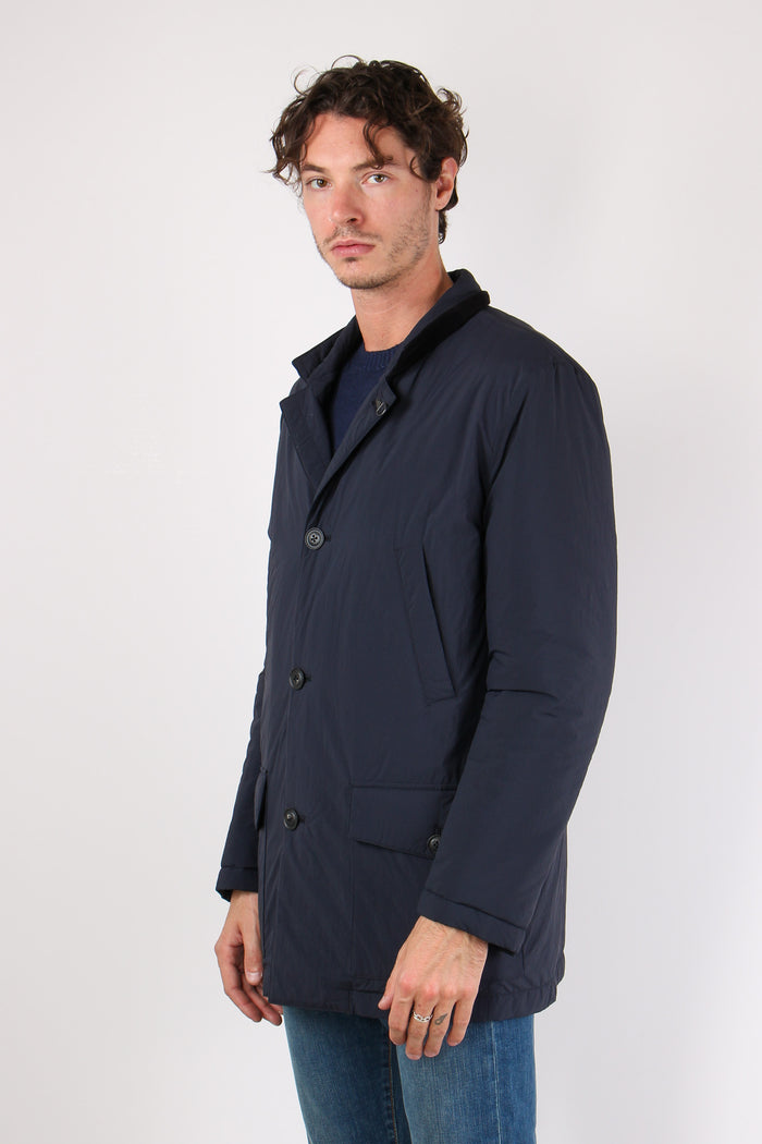 Giubbotto Colletto Velluto Blu-4