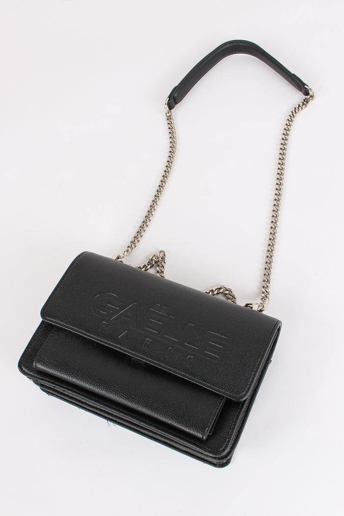 Tracolla Catena Maxi Logo Nero-2