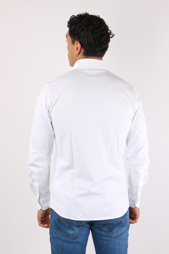 Camicia Technical Piquet Bianco-5