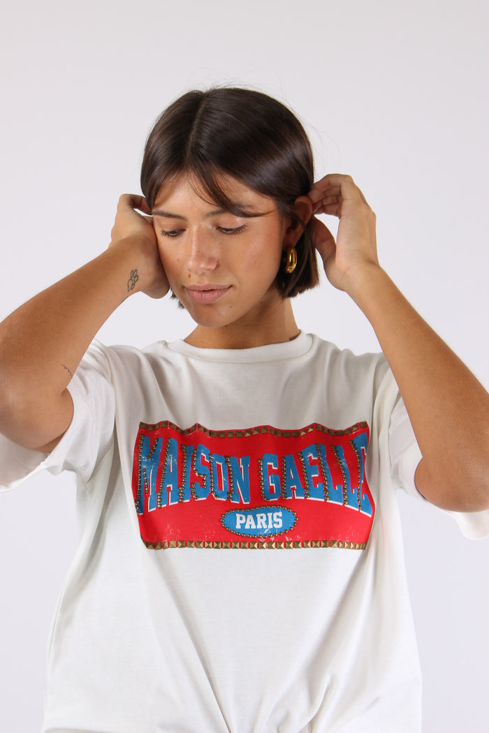 T-shirt Stampa Logo Off White-3