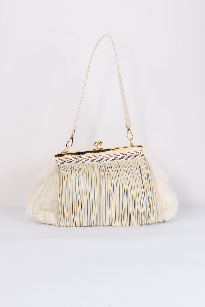 Pochette Ecopelliccia Frange Glam/rust-5