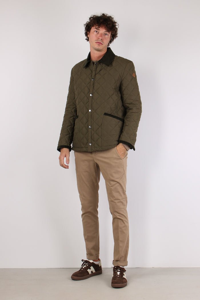 Oscar Giubbotto Trapuntato Collo Militare-5