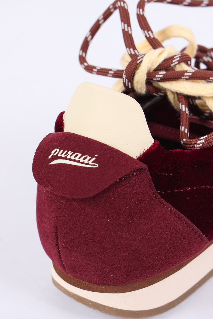 Sneakers Velluto Glitter Wine-8