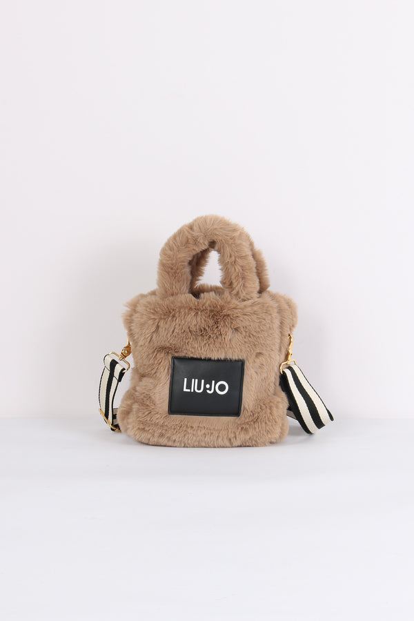 Shopping Mini Ecopelliccia Champagne