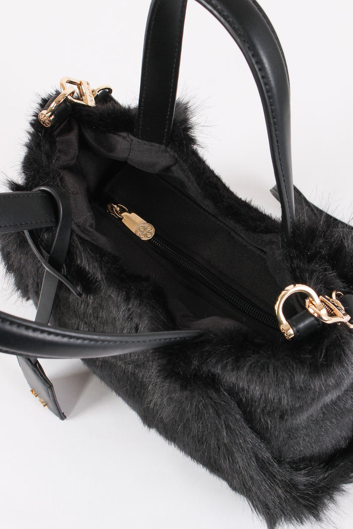 Smeraldo Mini Shopping Ecopeliccia Nero-4
