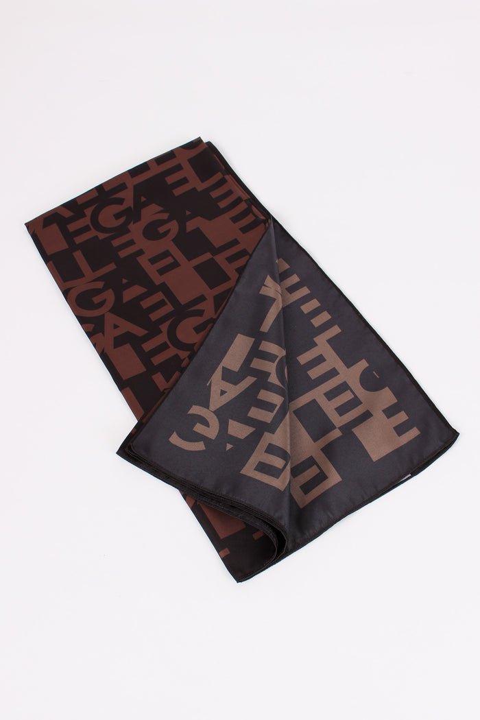 Foulard Multilogo Marrone-2