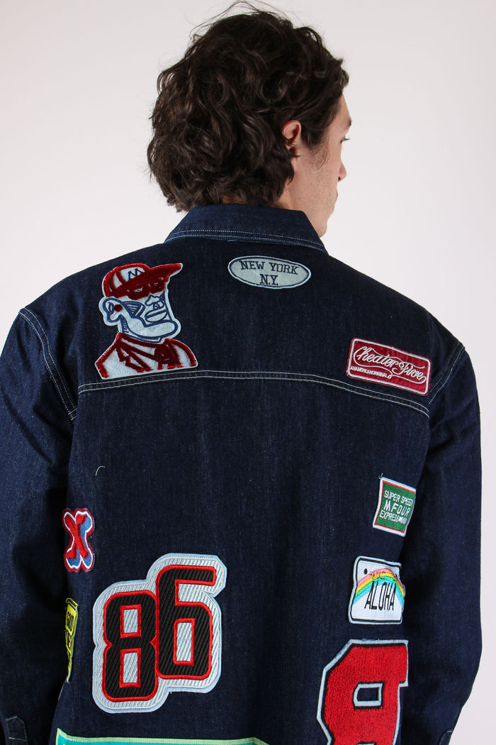Camicia Over Denim Patch Denim-7