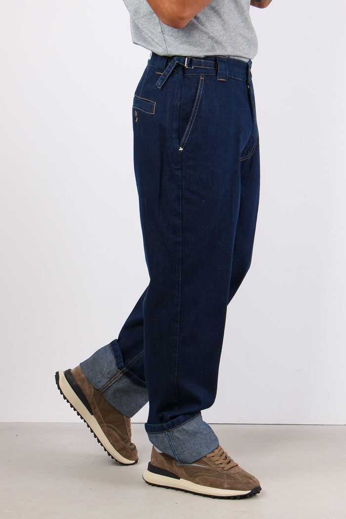 Denim Over Risvolto Blu-4