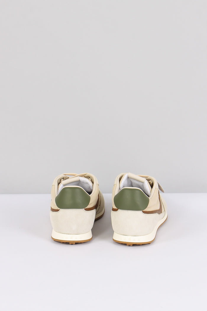 Sneaker Tessuto Tecnico Camoscio Naturale/cuoio-3