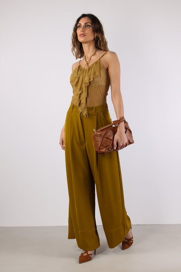 Pantalone Palazzo Fluido Olio