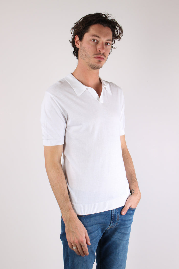Polo Manica Corta Basica Optic White-6