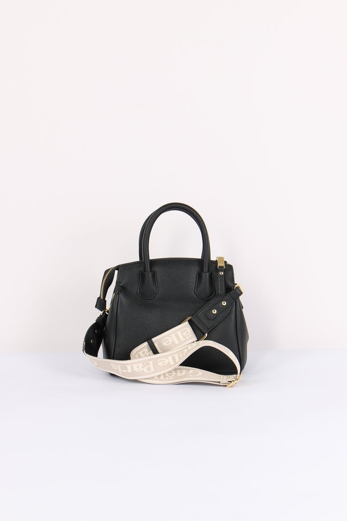 Borsa Tracolla Jacquard Nero-3