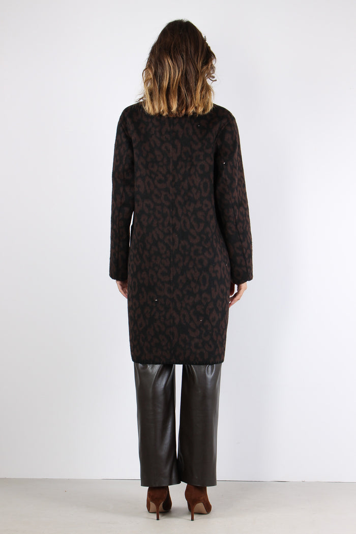 Cappotto Monopetto Over Leopard-3