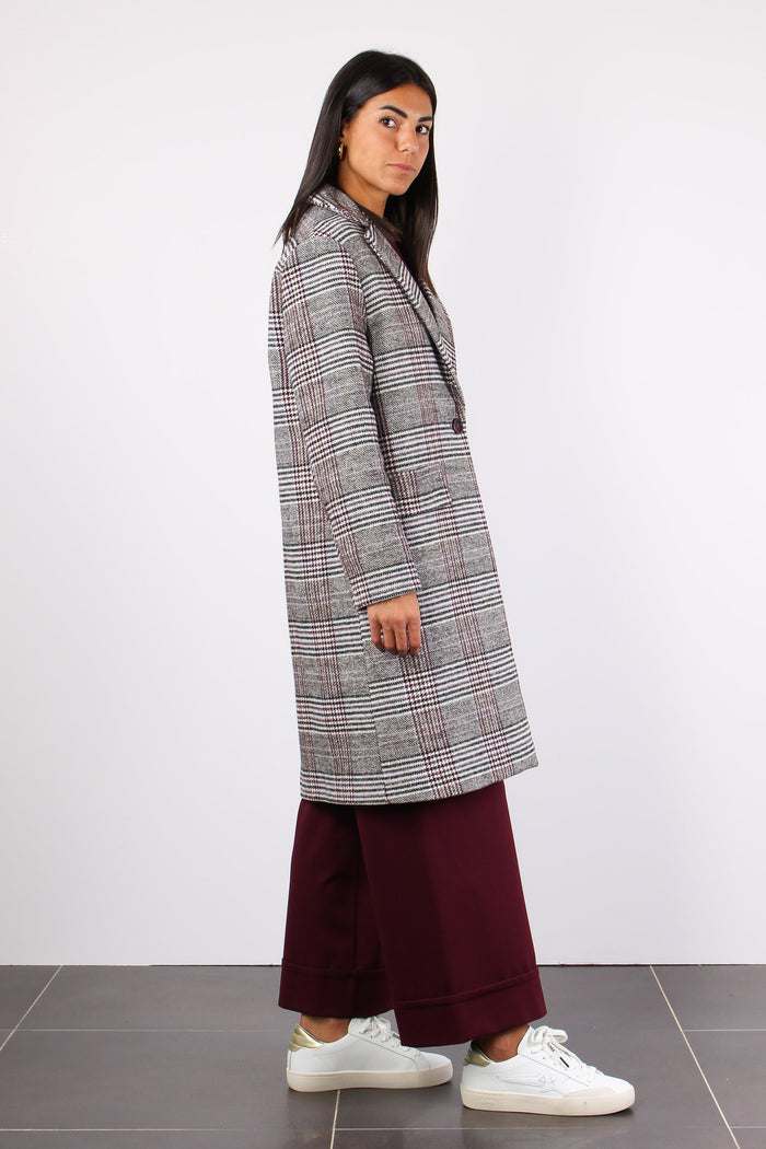 Cappotto Ovetto Check Grigio/vino-5