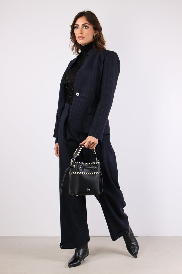 Kebab Giacca Sfiancata Gessata Blu/bianco-2