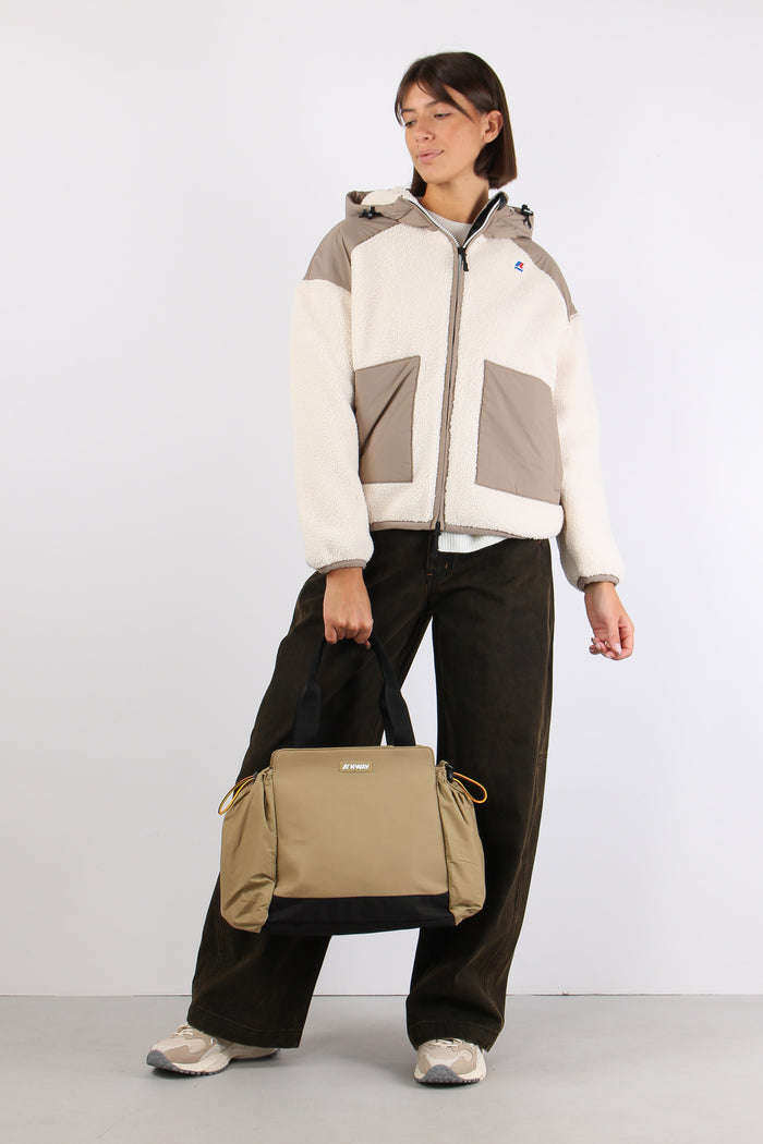 Giubbotto Inserto Teddy Beige/ecru-2