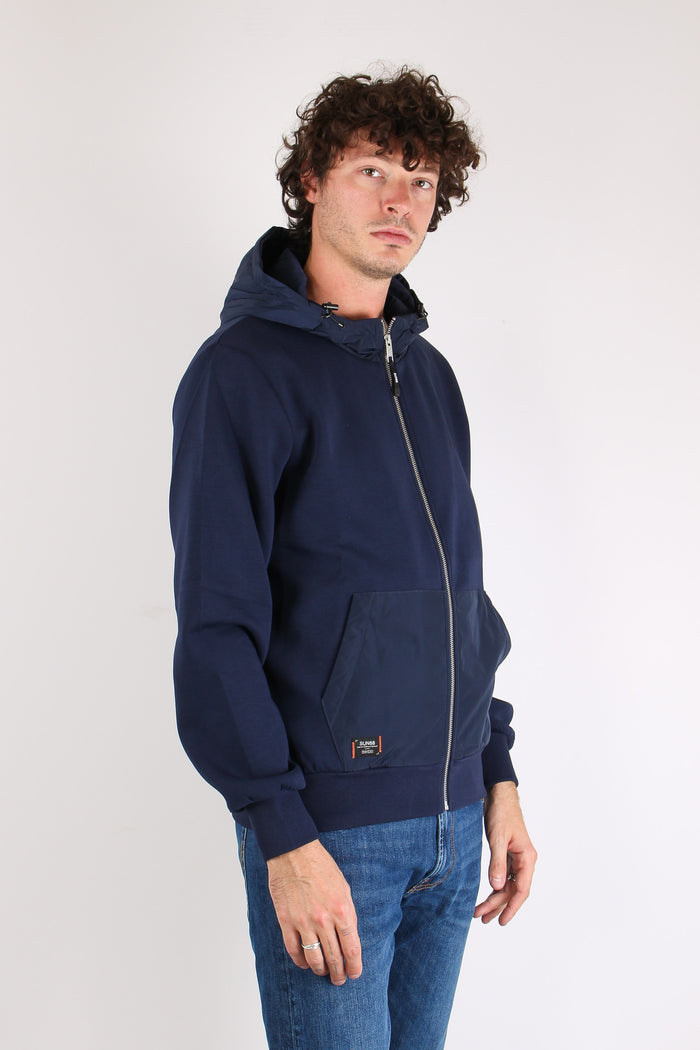 Bomber Zip Nylon Navy Blue-6