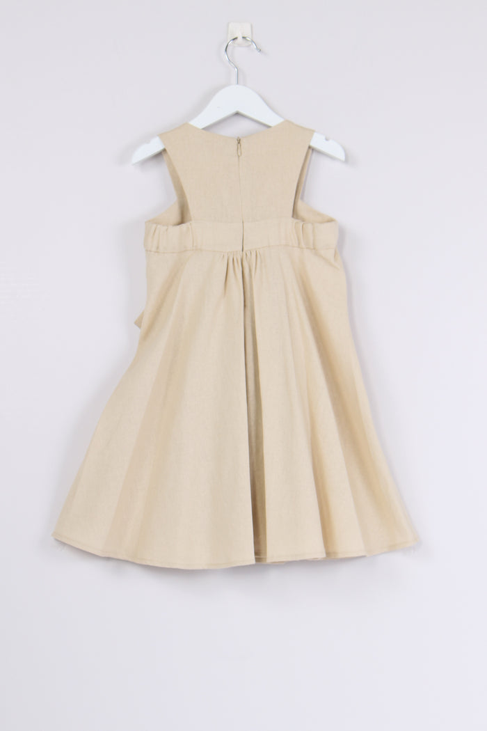 Abito Lino Fiocco Davanti Fantasia-2