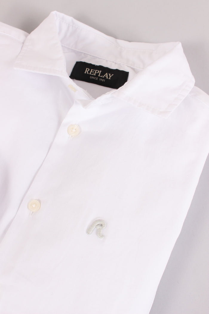 Camicia Collo Francese Bianco-4