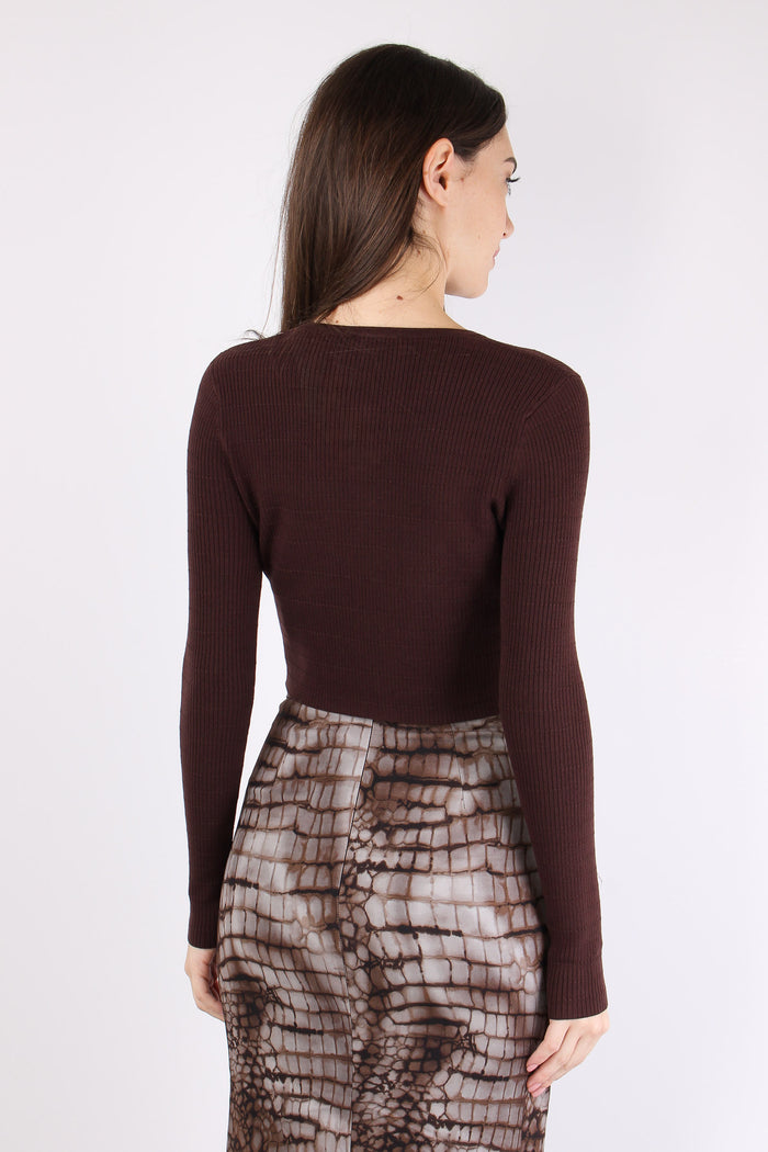 Cardigan Maglia Cacao-6