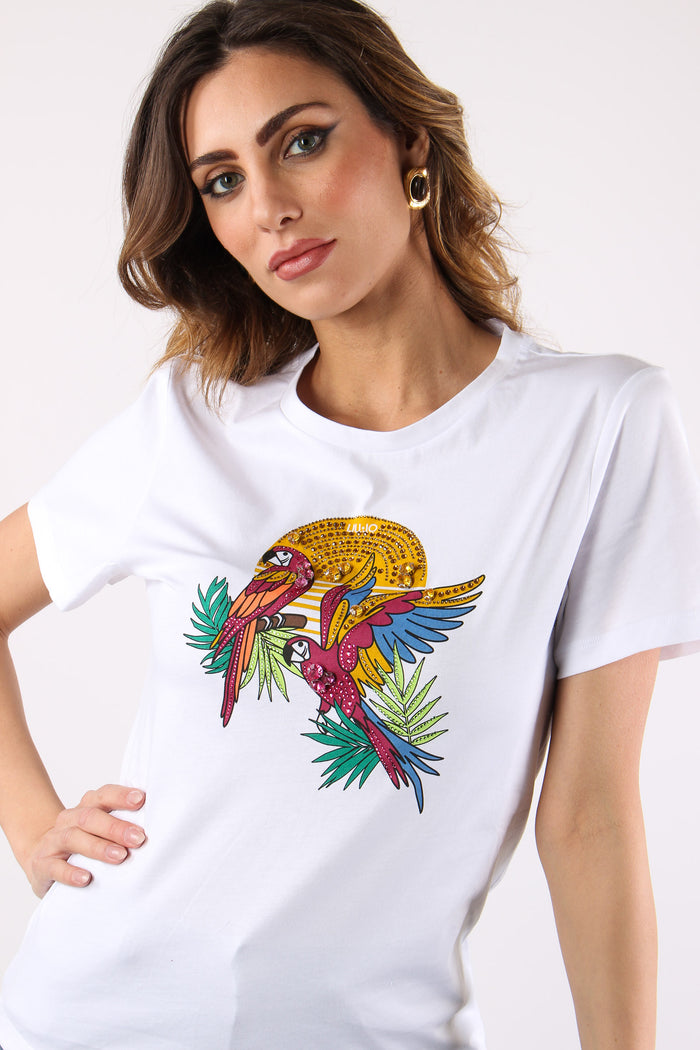 T-shirt Stampa Tucano Bianco-4