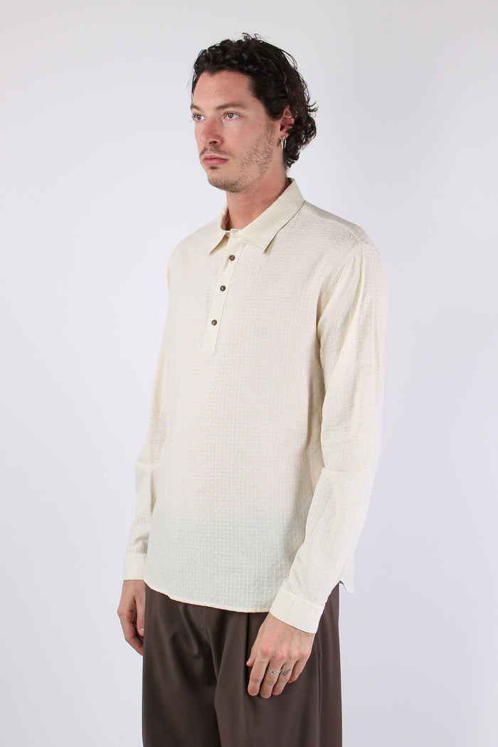 Attore Camicia Polo Operata Beige-5