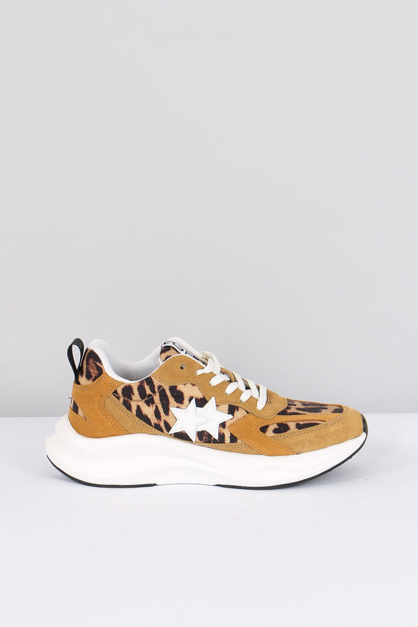 Sneakers New Run Star Animalier Leopard/taupe