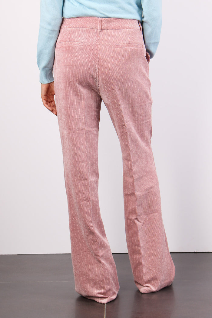 Pantalone Velluto Coste Rosa-3