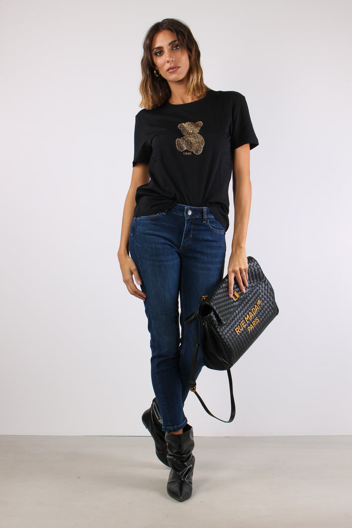 T-shirt Stampa Nero Bear-3