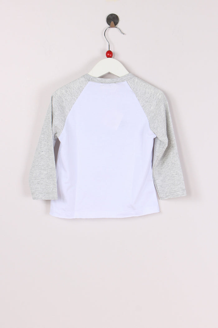 T-shirt Scritta Little Sailor Bianco/blue-2