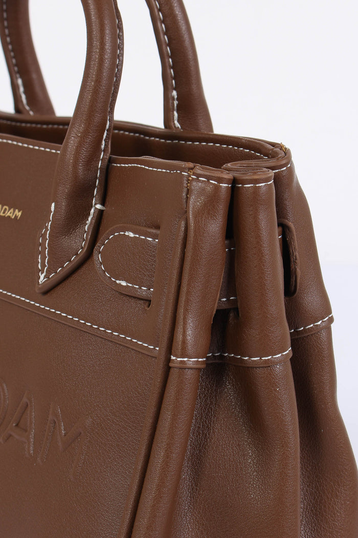Mini Shopping Impunture Contrasto Brown-7