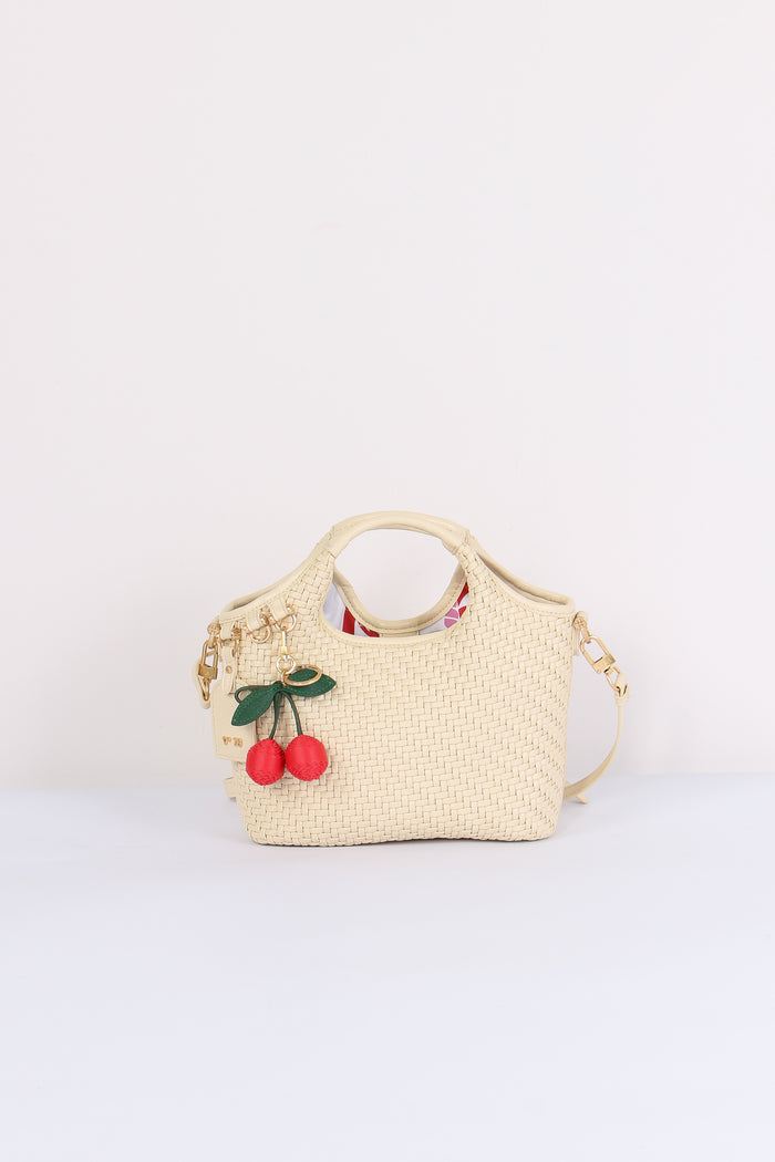 Zelda Shopping Mini Intreccio Off White