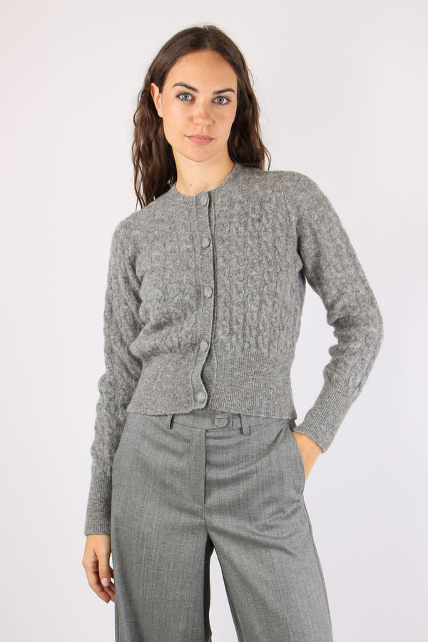 Mllcerta Cardigan Bottonato Grigio