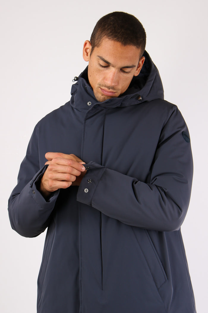 Parka Nylon Liscio Navy-8
