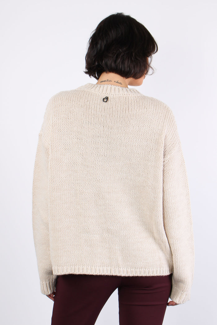 Scarlette Maglia Trecce Birch Beige-3