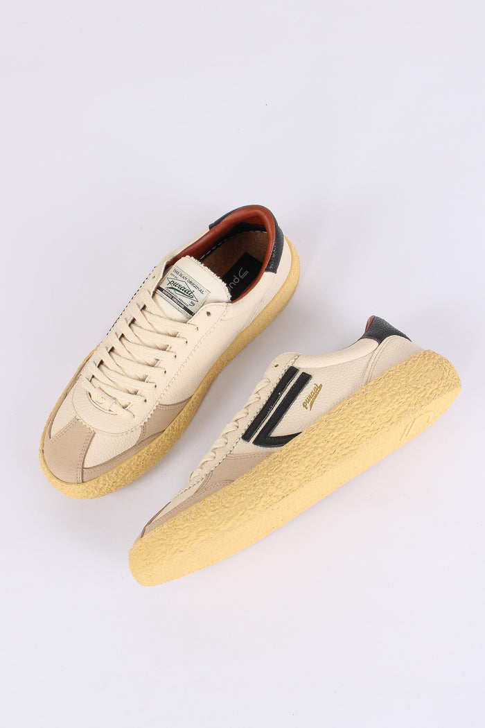 Sneakers Pelle Martellata Osso-2