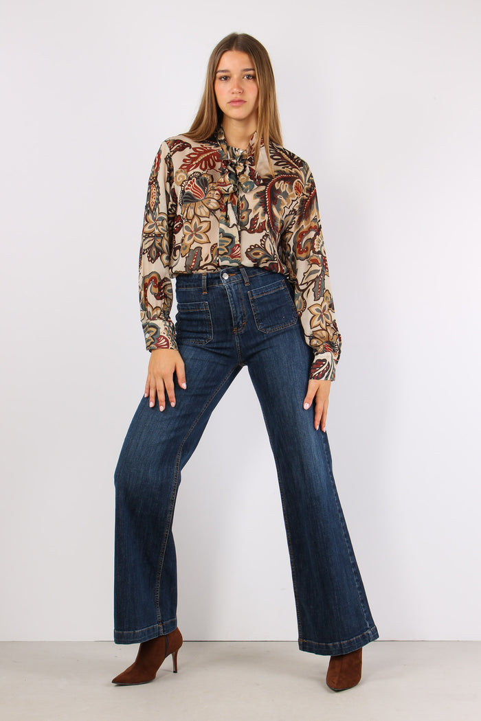 Denim Zampa Tasche Davanti Denim-5