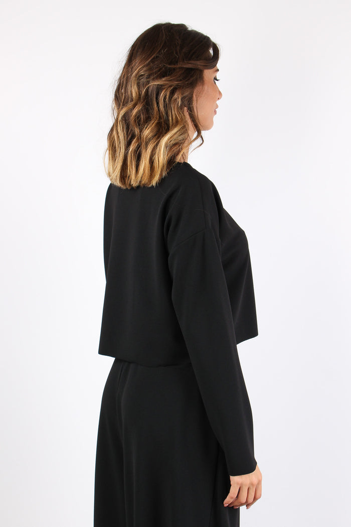 Felpa Scuba Maxi Tasca Nero-6