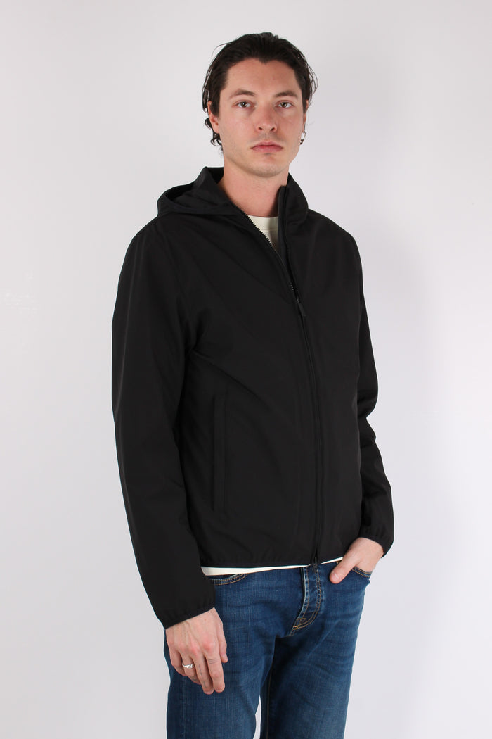 Giubbotto Soft Shell Cappuccio Nero-7