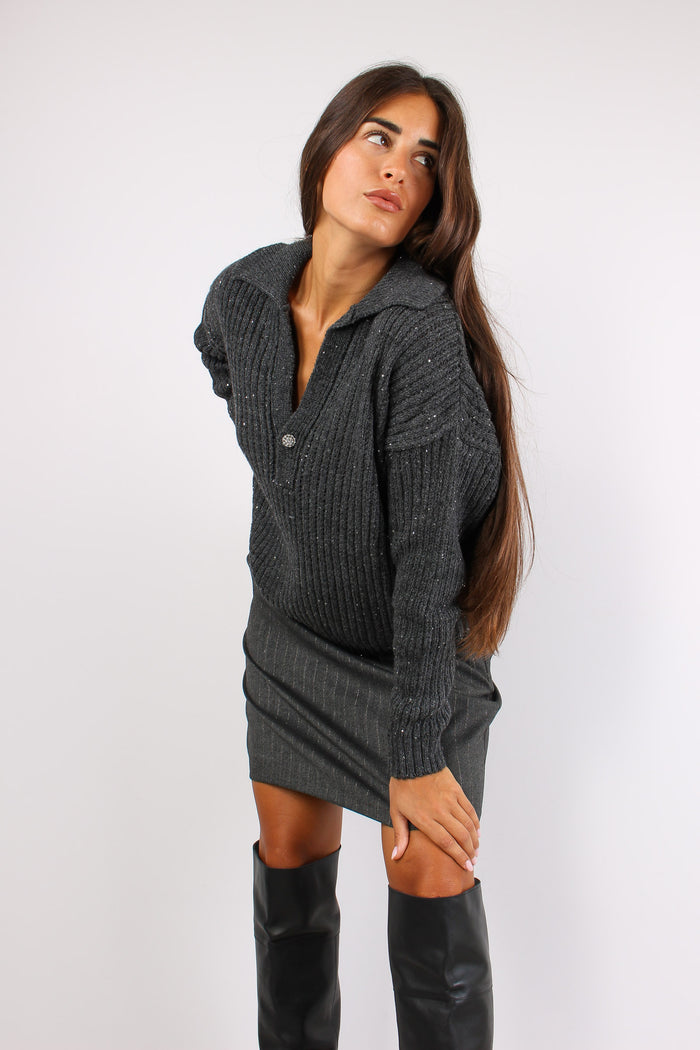 Almerigo Maglia Scavo V Costa Antracite-3