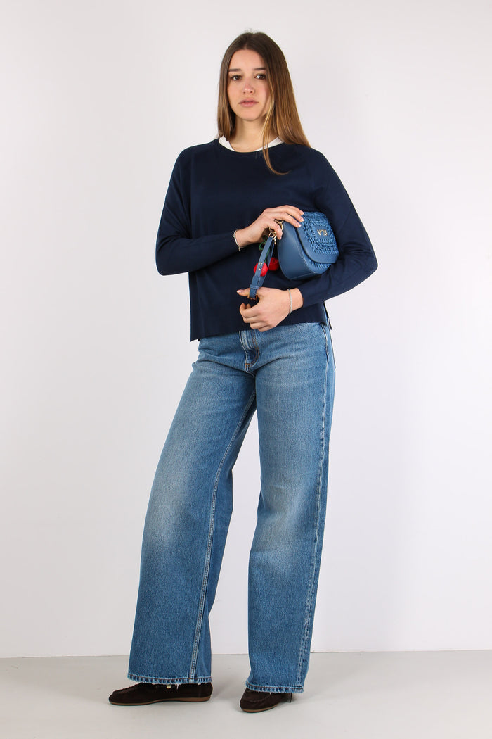 Maglia Manica Reglan Blu-6