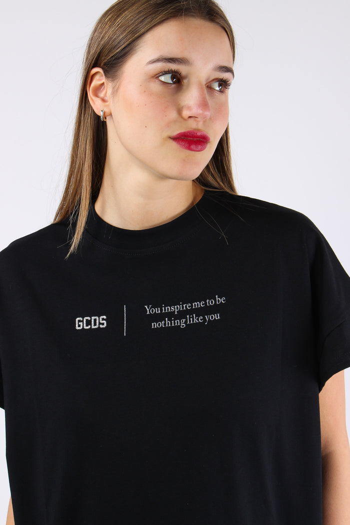 T-shirt Over Scritta Black/white-10