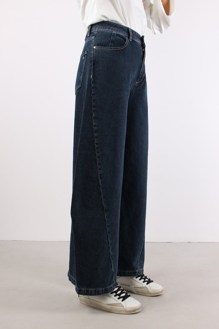 Denim Loose Barrel Denim Scuro-6
