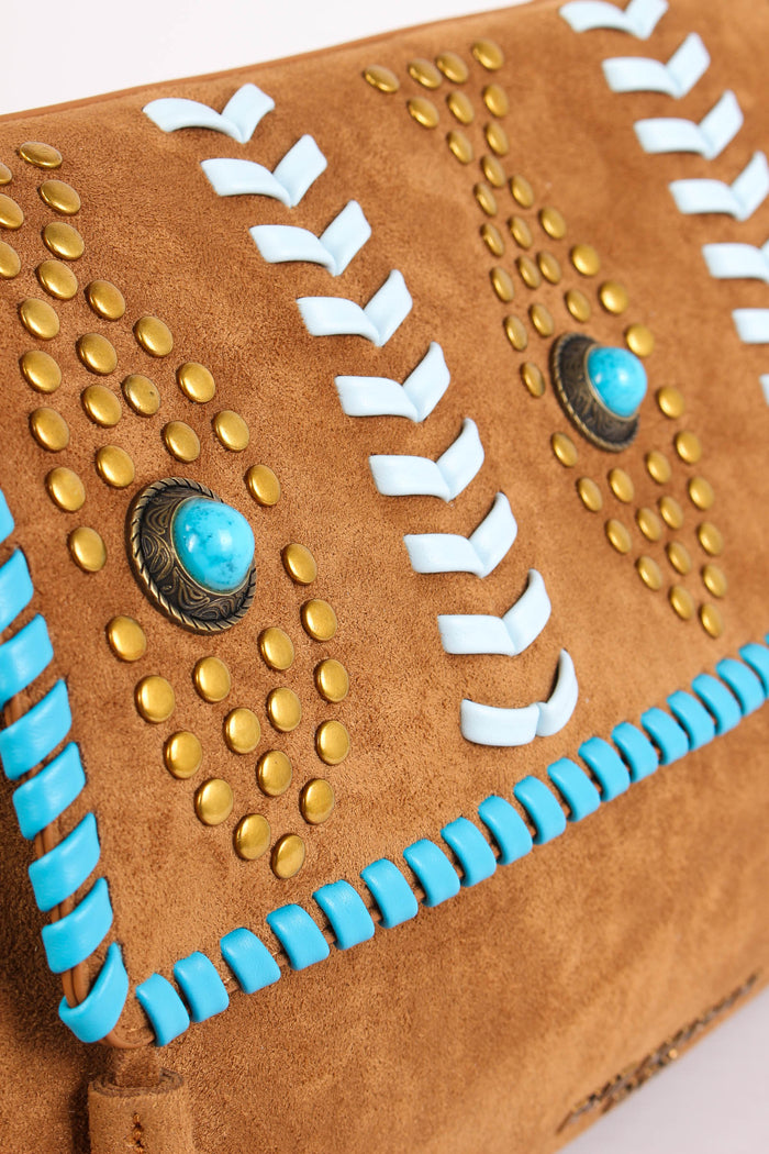 Tracolla  Suede Etnica Suede Cognac-4